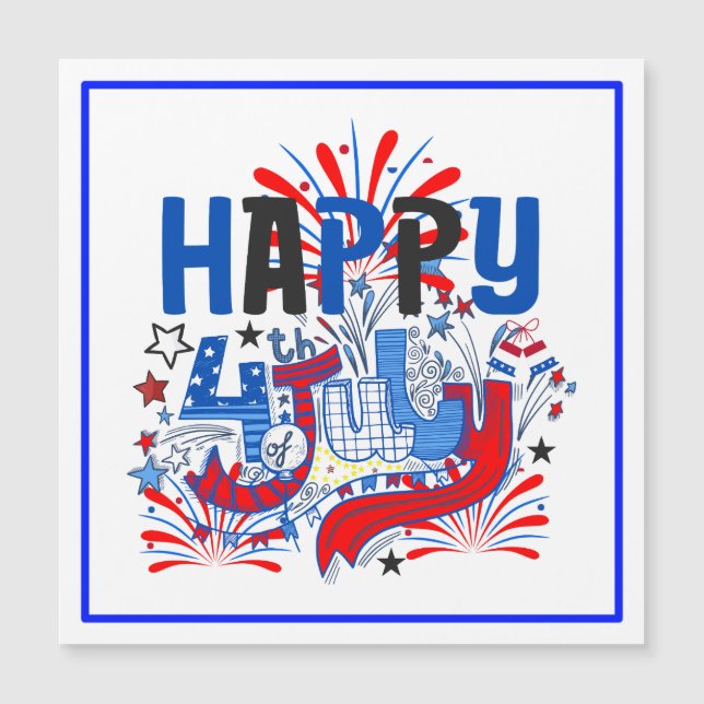 Feliz 4 de julio Fuegos artificiales USA-63261 (Anverso)