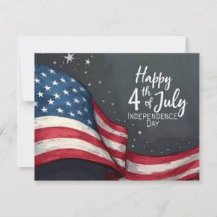 Feliz 4 de julio Ilustración de bandera vintage Ar