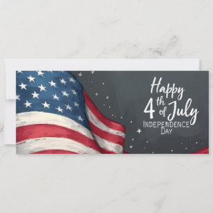Feliz 4 de julio Ilustración de bandera vintage ar