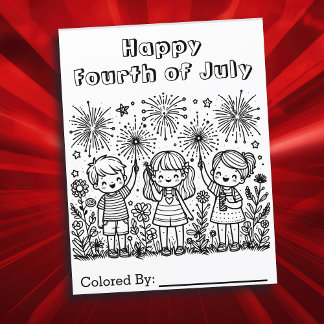 Feliz 4 de julio | Página de coloreado