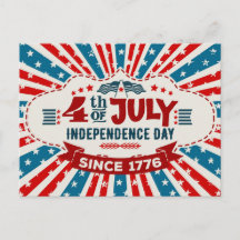 Feliz 4 de julio, postal