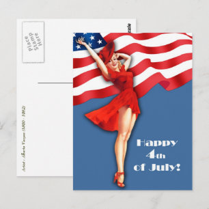 Feliz 4 de julio. Postales de diseño de anclaje de
