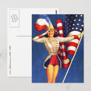 Feliz 4 de julio. Postales de diseño de anclaje de