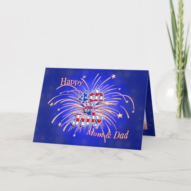 Feliz 4 de julio, tarjeta de felicitación para pap (Anverso)