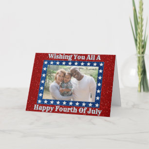 Feliz 4 de julio, tarjeta fotográfica de la famili