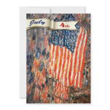 Feliz 4 de julio. Tarjeta plana Personalizado Bell