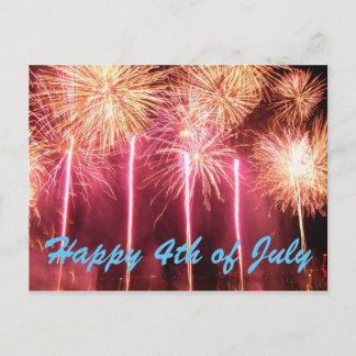 Feliz 4 de julio, tarjeta postal