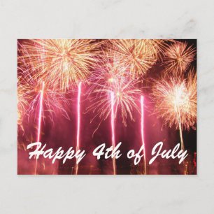 Feliz 4 de julio, tarjeta postal