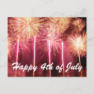 Feliz 4 de julio, tarjeta postal