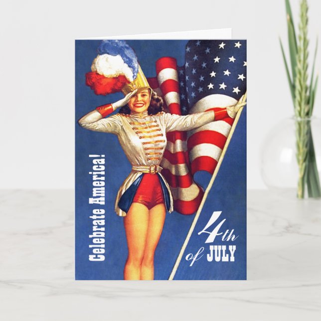 Feliz 4 de julio. Tarjetas de diseño de anclaje de (Anverso)