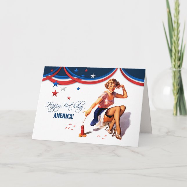 Feliz 4 de julio. Tarjetas de diseño de anclaje de (Anverso)