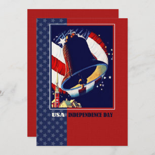 Feliz 4 de julio Vintage Liberty Bell Card