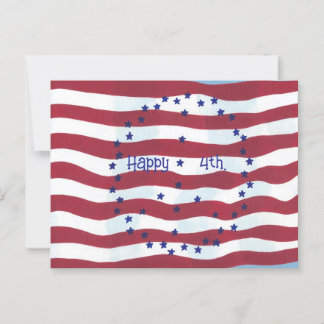 Feliz 4° en postales de bandera de signo de paz