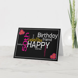 Feliz 50.ª tarjeta de cumpleaños