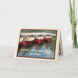 Feliz 50.ª tarjeta de felicitación por cumpleaños,