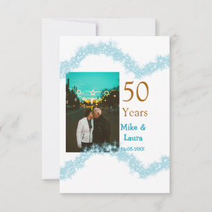 Feliz 50 aniversario agregar nombre de la pareja f