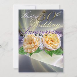 Feliz 50 aniversario Boda a mi tarjeta de esposa