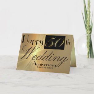 Feliz 50 aniversario Boda a mi tarjeta de marido