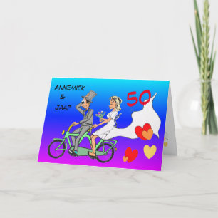 Feliz 50° Aniversario Boda. Tarjeta mediana