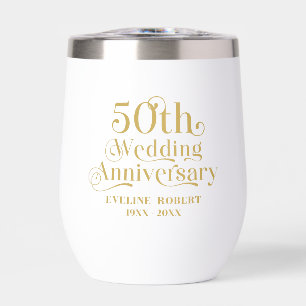 Feliz 50° Aniversario Boda Tipografía de Oro