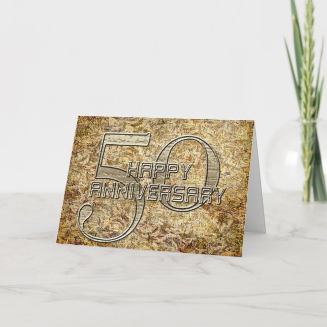 Feliz 50° Aniversario de la tarjeta de felicitació (Anverso)