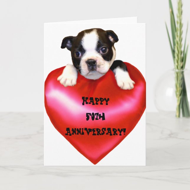 Feliz 50° Aniversario de la Tarjeta Terrier de Bos (Anverso)