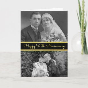 Feliz 50° Aniversario, tarjeta de foto personaliza