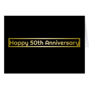 Feliz 50° aniversario tarjeta de saludo