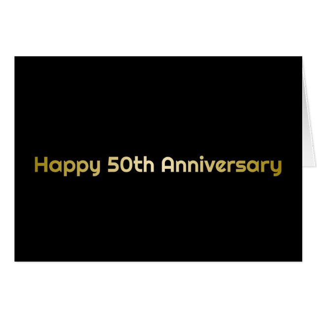 Feliz 50° aniversario tarjeta de saludo (Anverso (Horizontal))