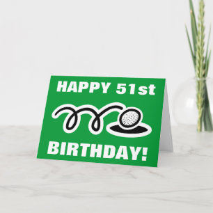 Feliz 51ª tarjeta de cumpleaños - número de edad d