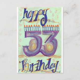 Feliz 53.ª tarjeta de cumpleaños