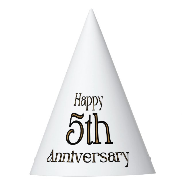 Feliz 5° Aniversario Fiesta Gorra (Anverso)