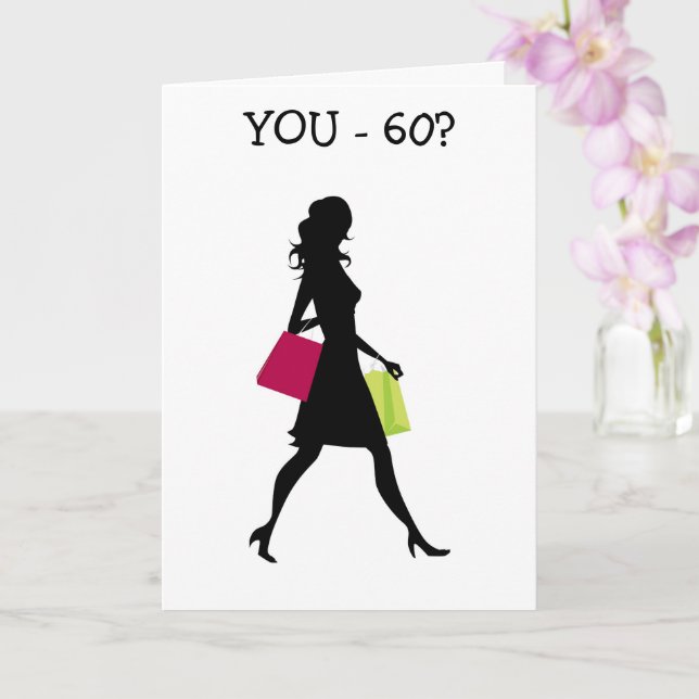 FELIZ ***60º CUMPLEAÑOS*** TARJETA (Orquídea)