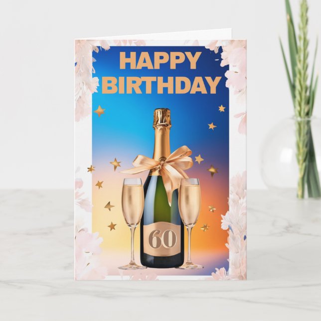Feliz 60.ª tarjeta de cumpleaños (Anverso)