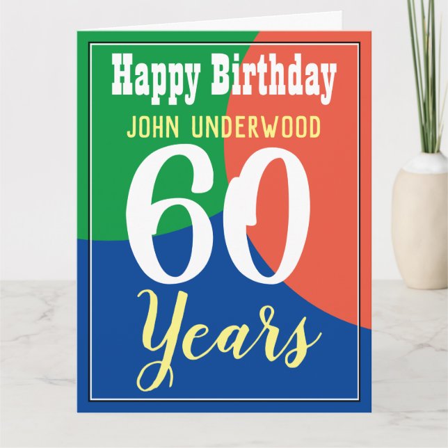 Feliz 60.ª tarjeta de cumpleaños (Anverso)