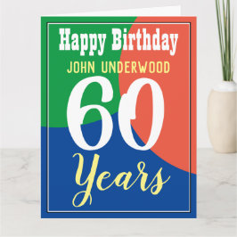 Feliz 60.ª tarjeta de cumpleaños