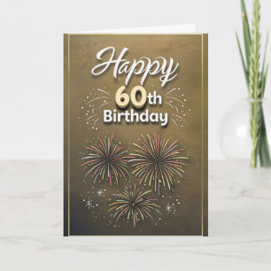 Feliz 60.ª tarjeta de cumpleaños
