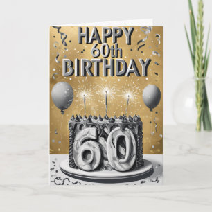 Feliz 60.ª tarjeta de cumpleaños