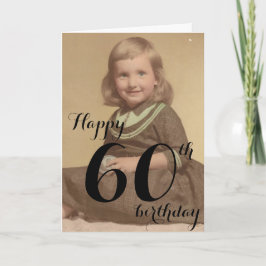 Feliz 60.ª tarjeta de cumpleaños de la foto