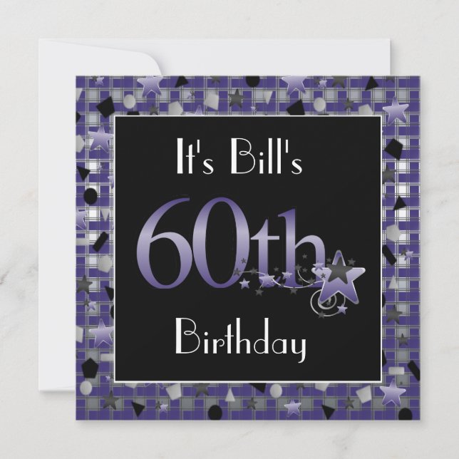 Feliz 60 aniversario de invitación personalizada (Anverso)