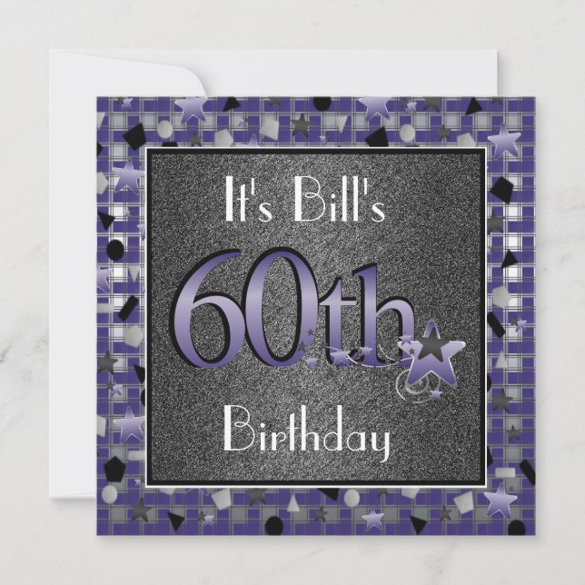Feliz 60 aniversario de invitación personalizada (Anverso)