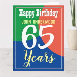Feliz 65ª tarjeta de cumpleaños