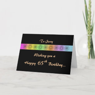 Feliz 65ª tarjeta de Personalizable