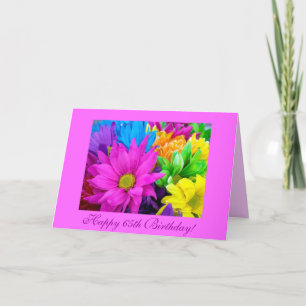 Feliz 65º cumpleaños tarjeta de felicitación recic