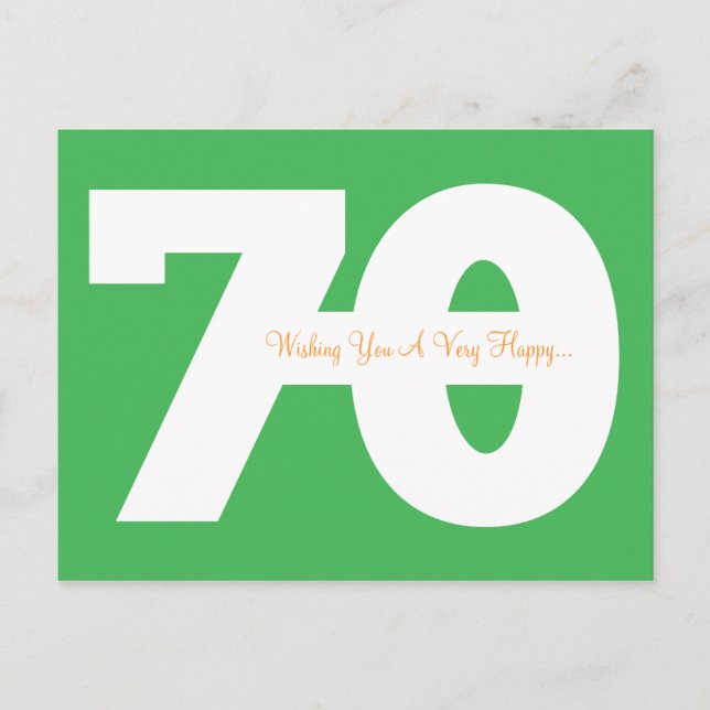 Feliz 70° aniversario de postales de hito - en ver (Anverso)