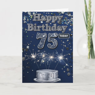 Feliz 75ª tarjeta de cumpleaños
