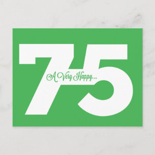 Feliz 75º aniversario de postales hito - en verde