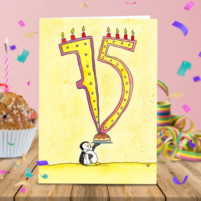 Feliz 75º cumpleaños, tarjeta de felicitación de N (Subido por el creador)
