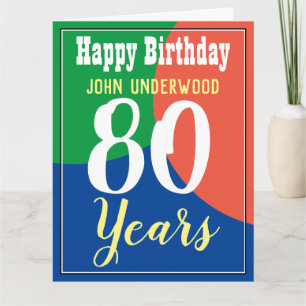 Feliz 80.ª tarjeta de cumpleaños
