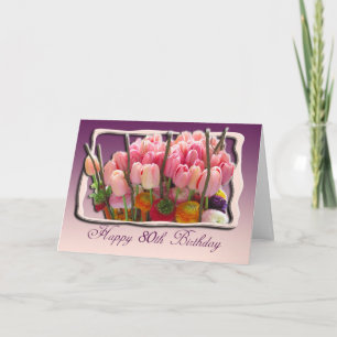 Feliz 80.ª tarjeta de cumpleaños